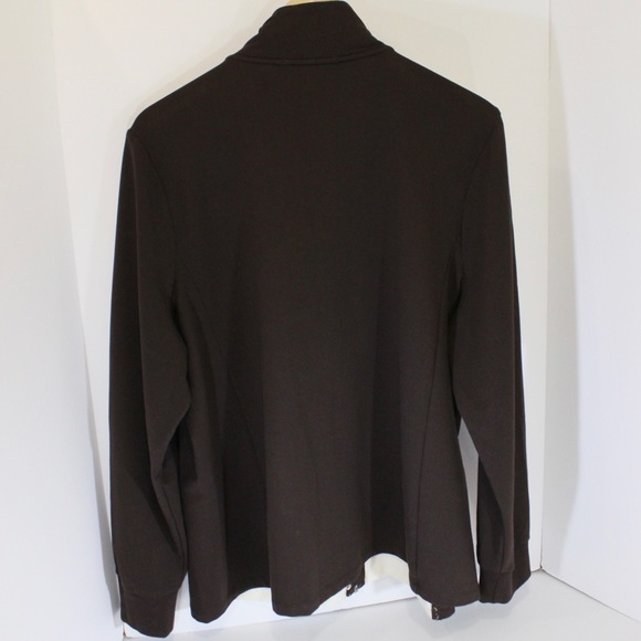 LAUREN RALPH LAUREN Active Crested Cream Brown Jacket Full Zip Size 2XL - Picture 7 of 13